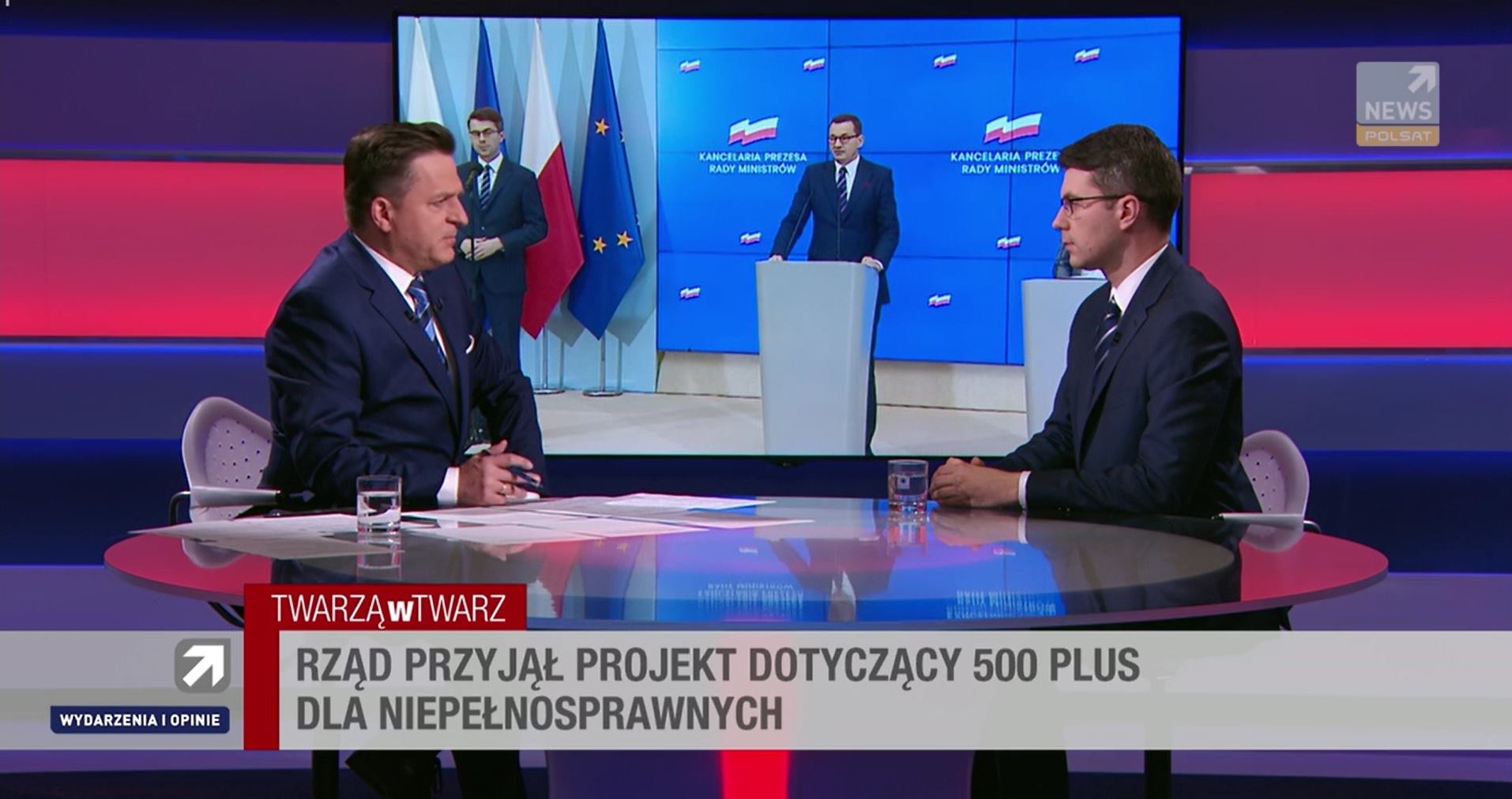 Rzecznik Rządu Piotr Müller był gościem programu "Wydarzenia i Opinie" w polsatnews.pl