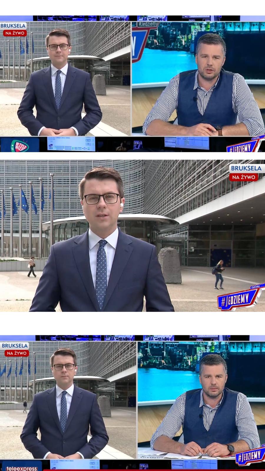 Dziś rano rzecznik rządu Piotr Müller wziął udział w porannym programie TVP Info #Jedziemy przed siedzibą Rady Europejskiej.