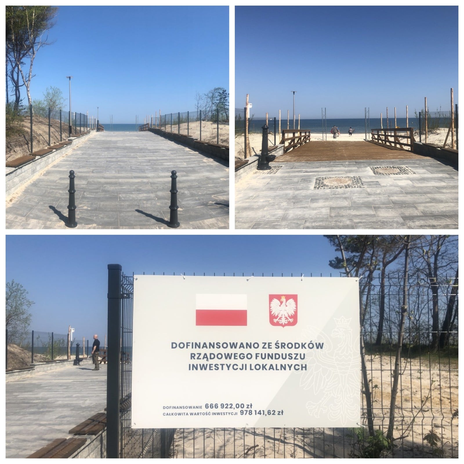 Miasto Łeba ukończyła projekt przebudowy zejścia i dojścia do zejścia na plażę nr 3 w Łebie. Udało się to dzięki wsparciu uzyskanemu z Rządowego Funduszu Inwestycji Lokalnych. Dofinansowanie otrzymane z #RFIL to ponad 660 tys. zł.