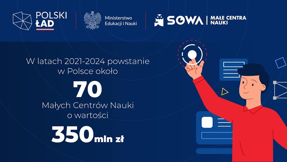 W latach 2021-2024 w Polsce powstanie około 70 Małych Centrów Nauki o wartości 350 mln zł.