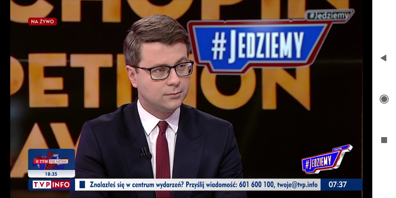 Rzecznik rządu Piotr Müller wziął udział w porannym programie #Jedziemy w TVP info.