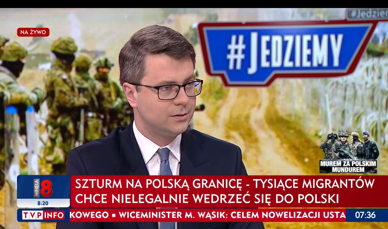 Dziś rzecznik rządu Piotr Müller gościł w porannym programie Jedziemy w tvp.info.
