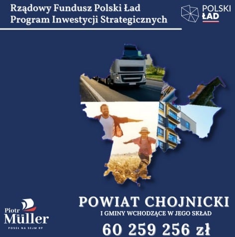 Region chojnicki otrzymał ponad 60 milionów z Programu Inwestycji Strategicznych w ramach Polskiego Ładu!