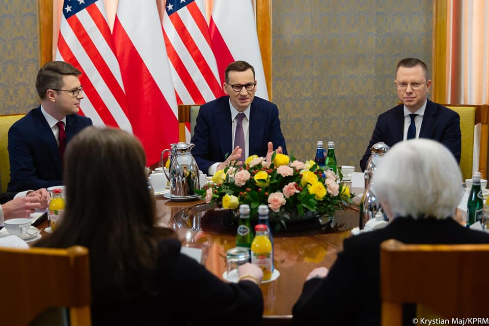 Piotr Müller, rzecznik rządu i Poseł na Sejm RP, uczestniczył dziś w spotkaniu z sekretarz skarbu USA Janet Yellen.