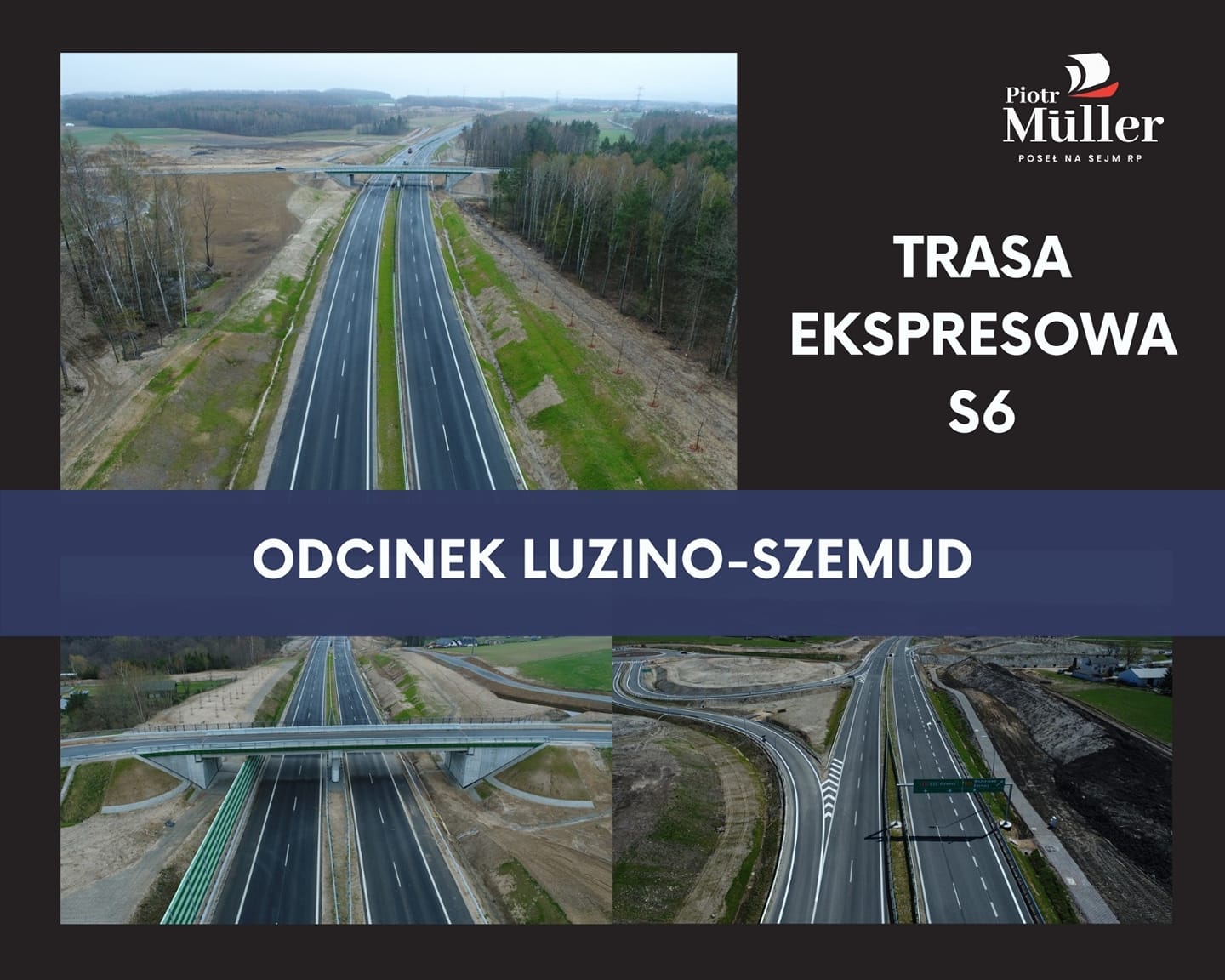 Odcinek między Luzinem a Szemudem na trasie ekspresowej S6 prawie gotowy