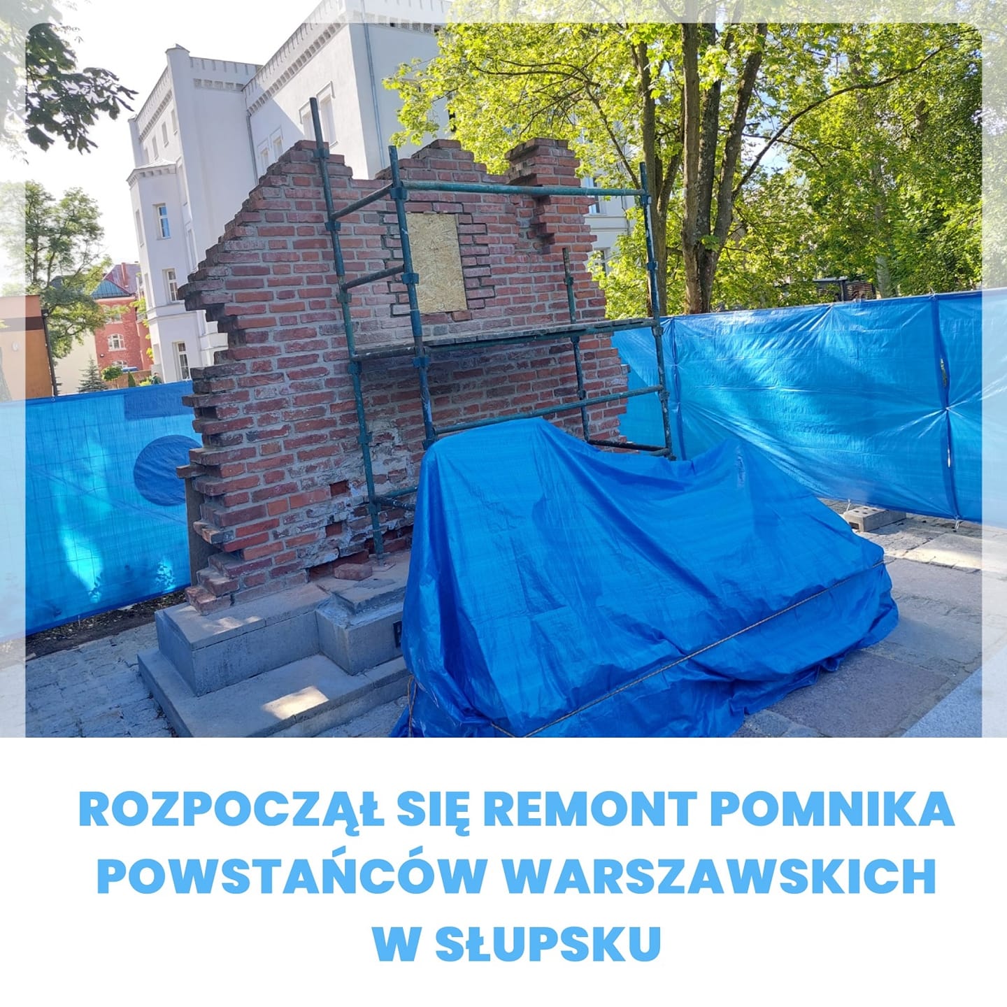 Rozpoczął się remont pierwszego w Polsce pomnika Powstańców Warszawskich w Słupsku
