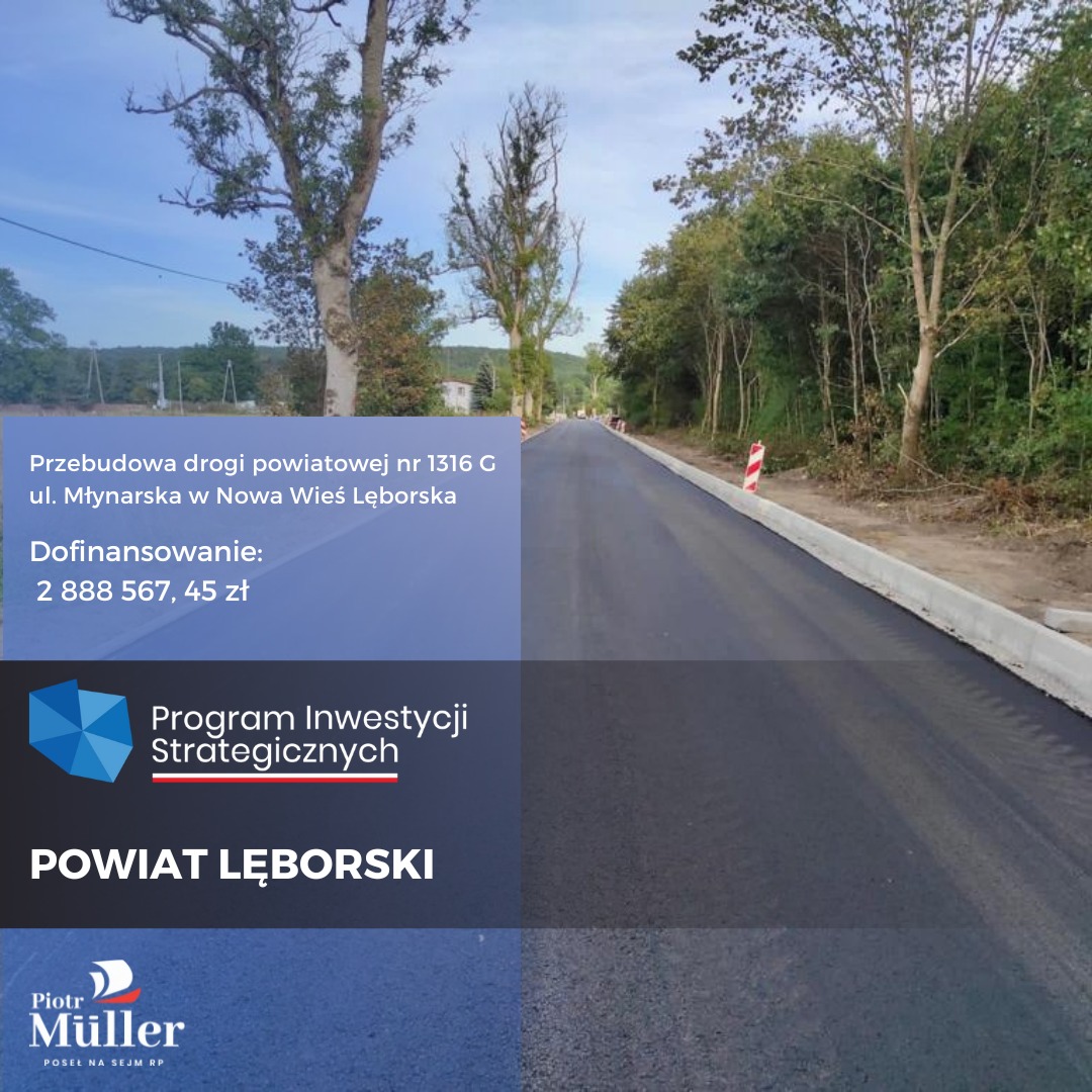 W Nowej Wsi Lęborskiej nowo przebudowana droga wkrótce zostanie oddana do użytku.