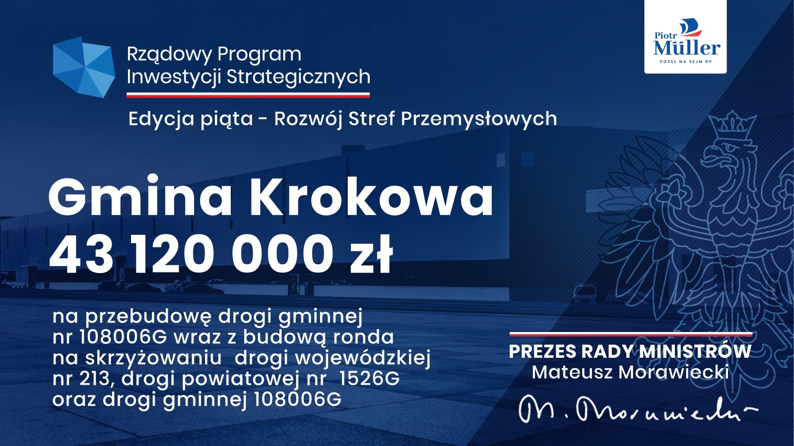 Gmina Krokowa otrzymała ponad 43 mln zł w ramach wsparcia na rozwój stref przemysłowych!