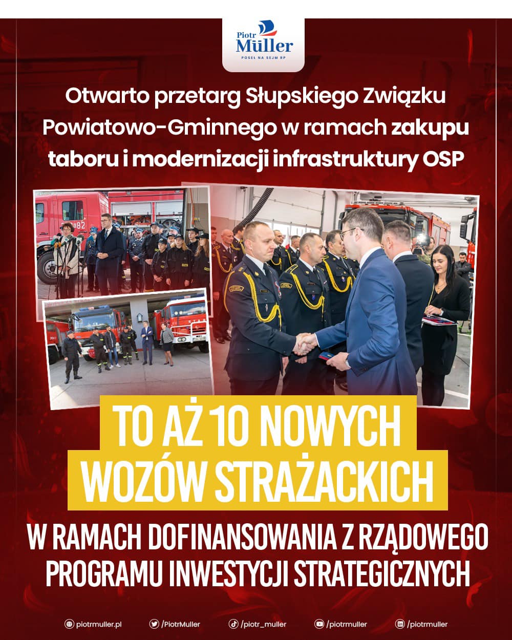 Otwarto przetarg Słupskiego Związku Powiatowo-Gminnego w ramach zakupu taboru i modernizacji infrastruktury społecznej OSP!