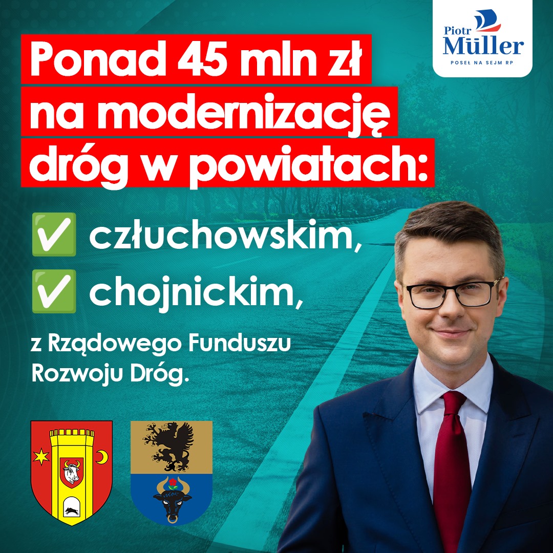Ponad 45 mln zł na modernizację dróg w powiecie człuchowskim i chojnickim