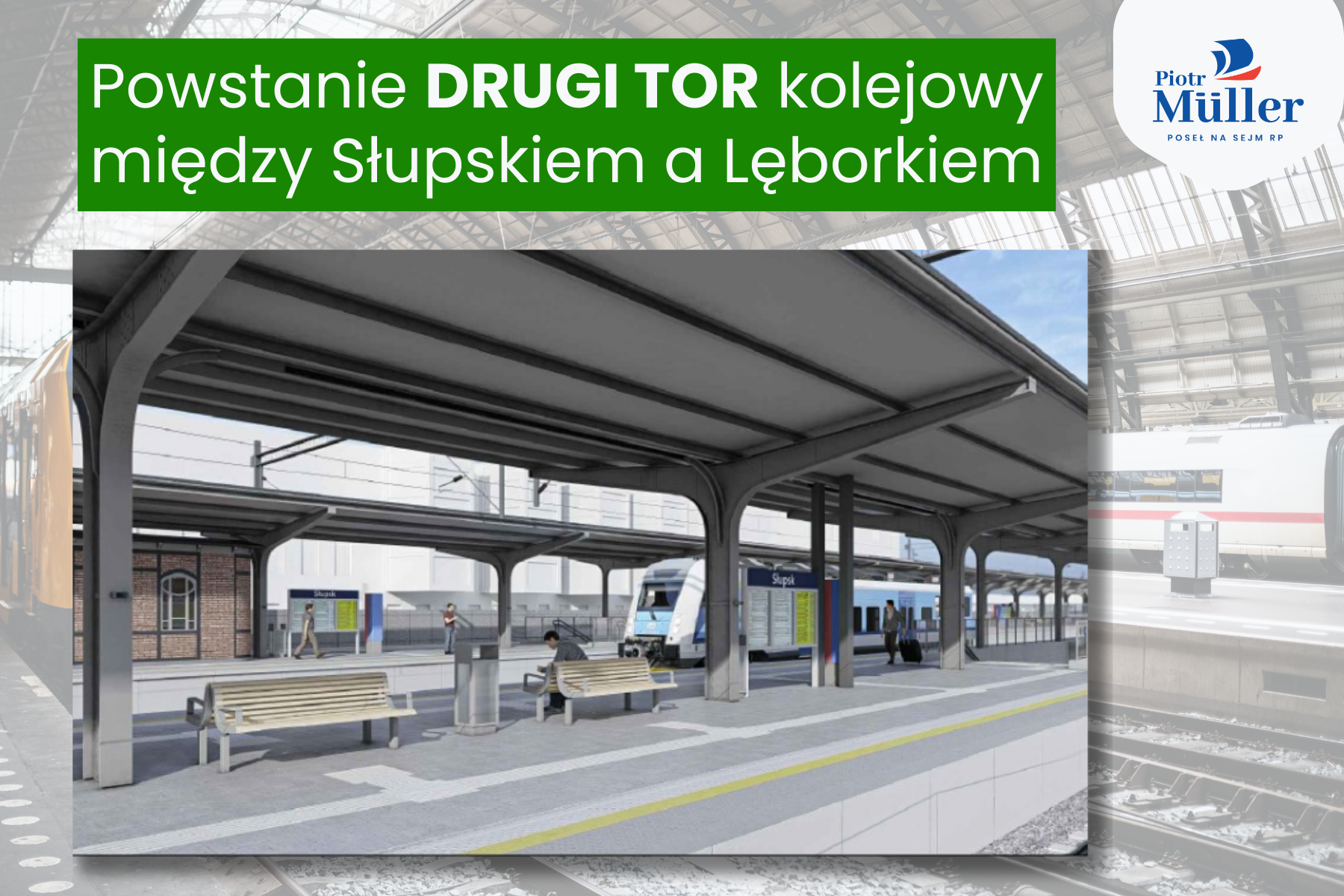 To nie koniec dobrych wiadomości: na stacji w Słupsku zostaną przebudowane 3 perony.